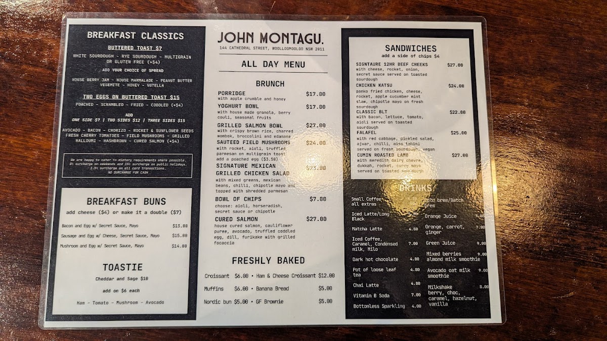 John Montagu Menu - Image 2